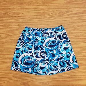 B Skinz Golf Womens M Blue White Skort Athletic